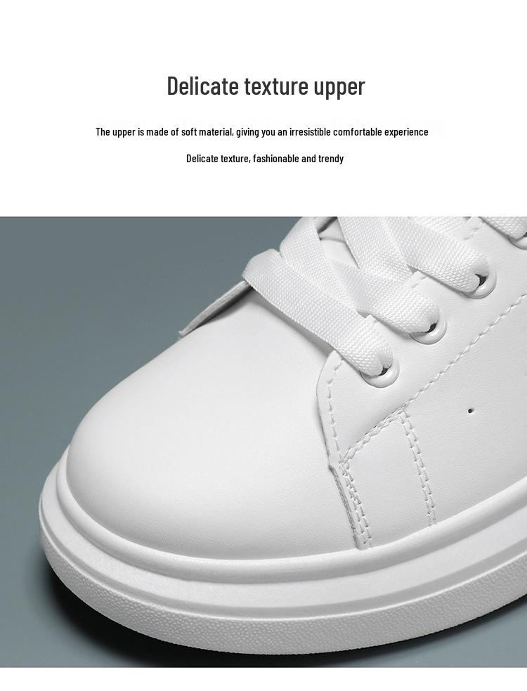 2024 Frühling Herren Atmungsaktiv Weiß Trendig Allround Dicksohlige Freizeit Sportschuhe