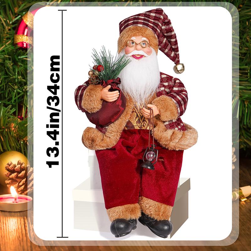 

1PC Festive Santa Claus Decor for Shop Displays Handcrafted Santa Ornament for Mantle