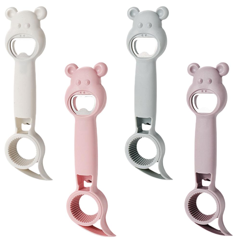 4 Pcs in 1 Bottle Opener for Home Wear-resistant Jar Beer Cap Can Four-in-one Practical Remover
