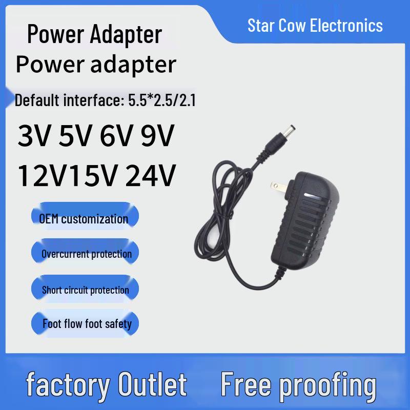 US/EU Standard Switching Power Adapter for LED Strips: 12V, 15V, 24V