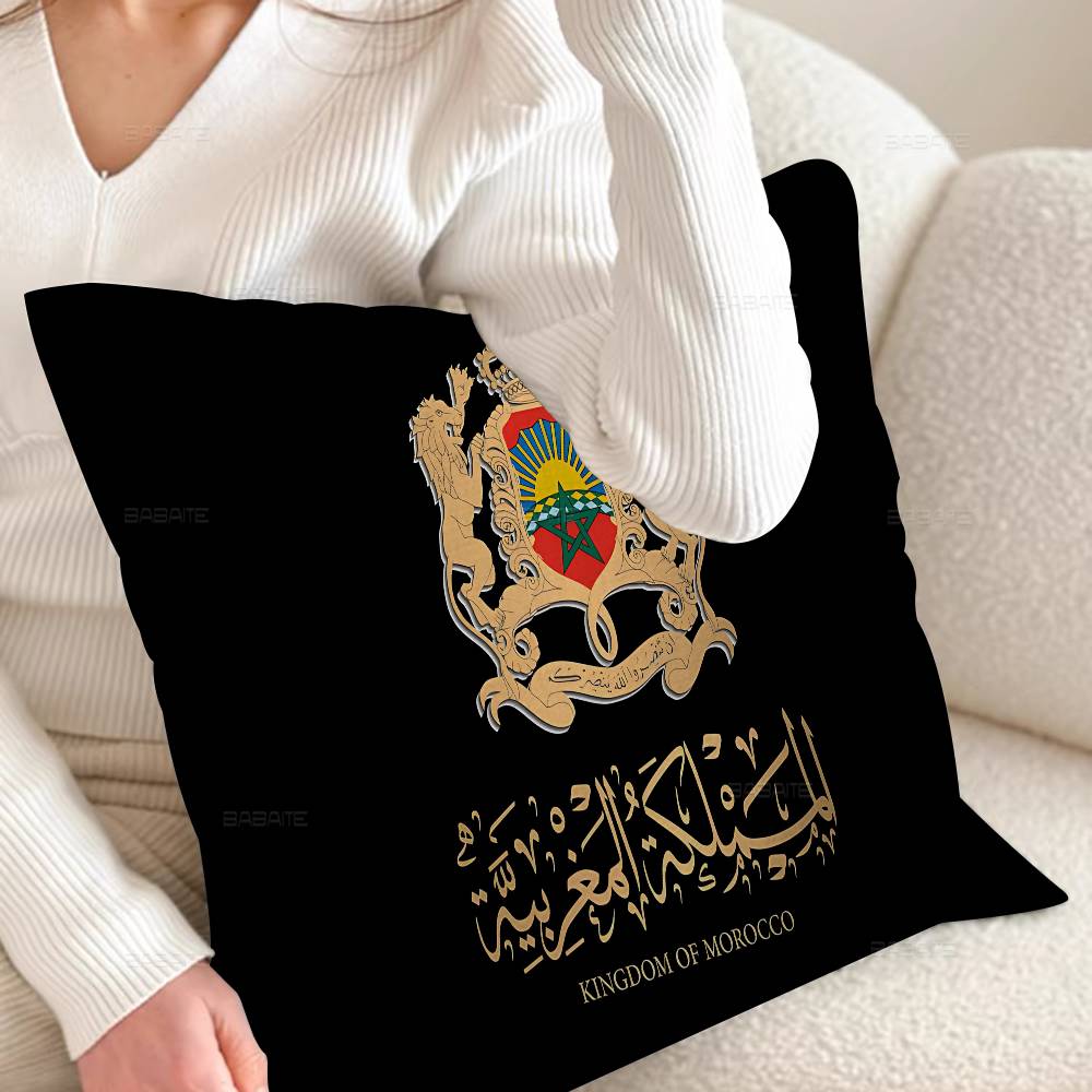 Morocco Map Flag Personalized Picture Text Home Decorative Pillows Household Gifts 45X45Cm