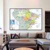 English Map Brazil Map Administrative Map Canvas Painting Living Room Home Decoration Children School Supplies