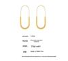 18k Gold-Plated Titanium Steel Paperclip Earrings: Simple, Modern Style