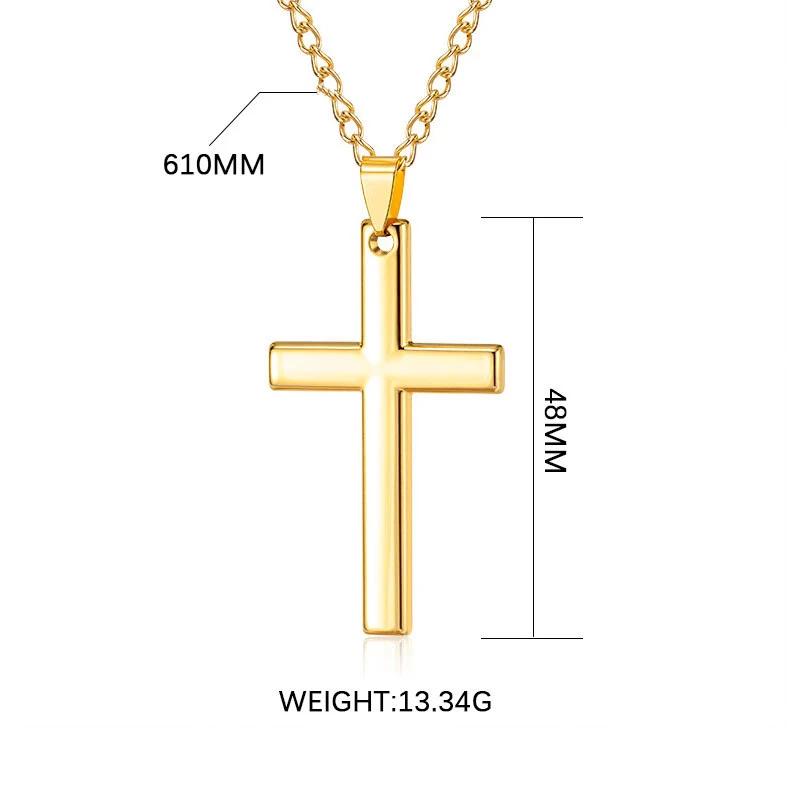 Vintage Gothic Pendant Cross Necklace Cool Street Style Punk Jewelry for Men Women Black Chain Accessories Decoration Wholesale
