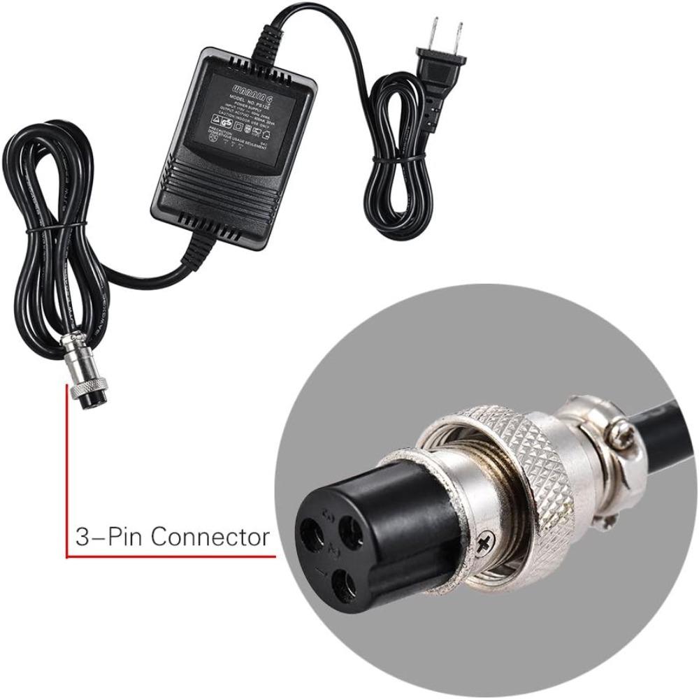 3-Pin Connector AC Power Adapter  Mixer Power Supply Reliable Power Supply Adapter  Sound System