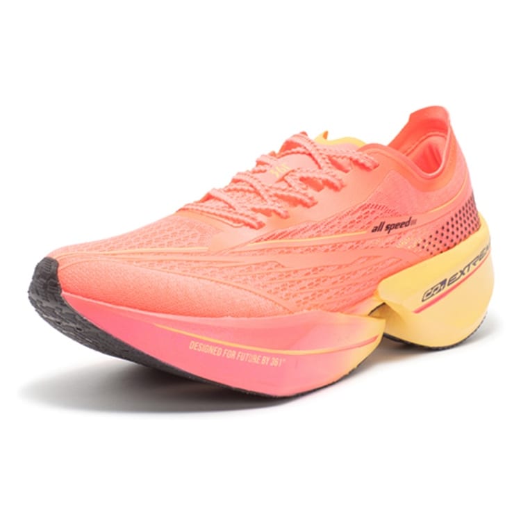 361 Feiyang Future 1.5 Atmungsaktiv Niedrig geschnitten Volle Länge Carbonplatte Laufschuhe Unisex Leuchtendes Begonienrot 672412227-4