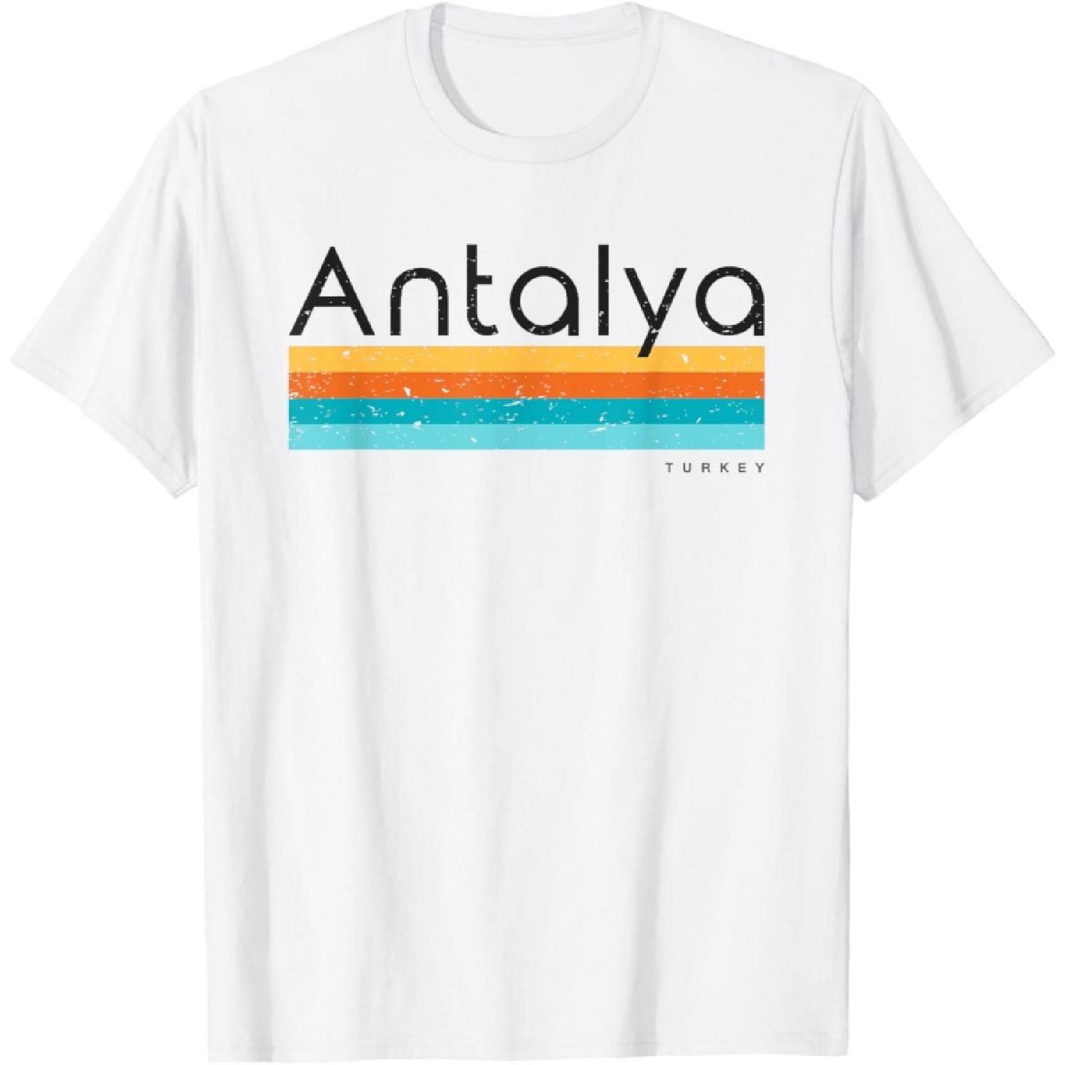 Винтажная футболка с ретро-дизайном Анталья Турция S