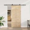 Sliding Door Natural 100 x 208 cm Solid Pine Wood