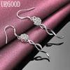 925 Sterling Silver Charm Pendant Earrings Wedding Jewelry