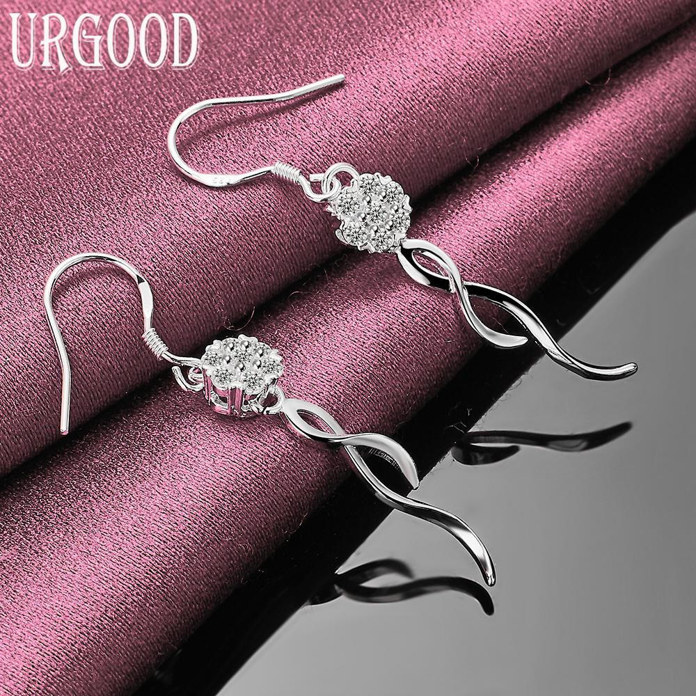 925 Sterling Silver Charm Pendant Earrings Wedding Jewelry
