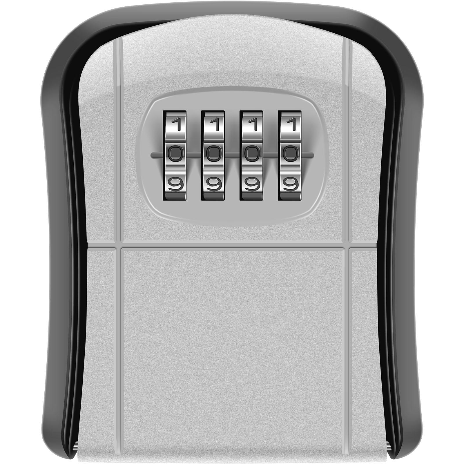 

Металлический ящик для ключей с кодовым замком, настенный держатель для ключей, комбинированный, для улицы, водонепроницаемый, 4-значные пароли, защитный замок, хранилище, секретный сейф серый