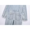 Kaslead New Arrival Women's Clothing Fashion Style Fashion Simple Straight Denim Jumpsuit 4365005