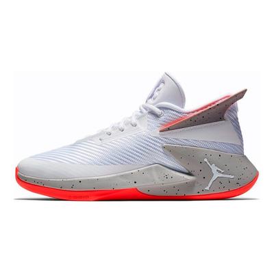 Fly Lockdown Round Toe Lace-Up Fabric Synthetic Leather Shock Absorption Non-Slip Mid-Top Basketball Shoes Men Sneaker AO1550-103