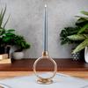 Gold Metal Candlestick Stand for a Long Candle Decorative Table 15 cm