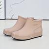 Fashion Women's Rain Shoes Low-top Rain Boots Short Tube Non-slip Velvet Water Boots Thermal Cover Shoes Comfortable and Wear-resistant Youth Models