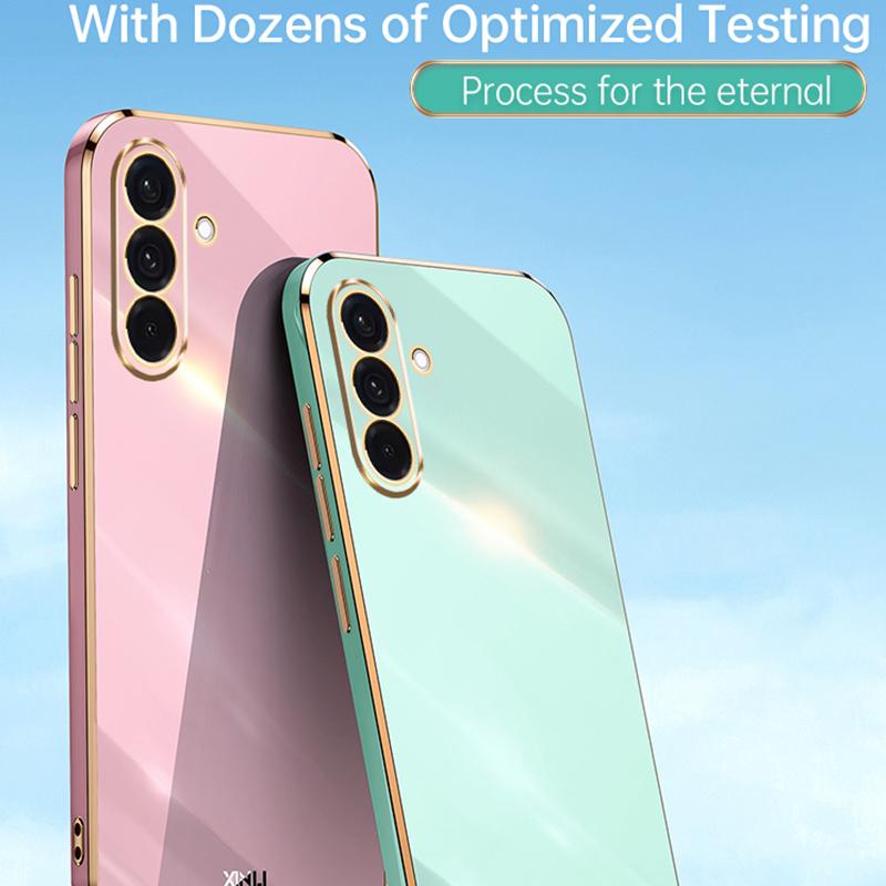Luxury Plating Silicone Case For Samsung Galaxy A56 A26 A16 A36 A06 A15 A25 A35 A24 A34 A54 A14 A13 A32 A33 A52 A22 4G 5G Cover