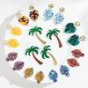 New Trendy Monstera Leaves Acrylic Earrings for Women Fashion Coconut Tree Palm Leaf Plant Drop Earring Boho Beach Jewelry Gifts