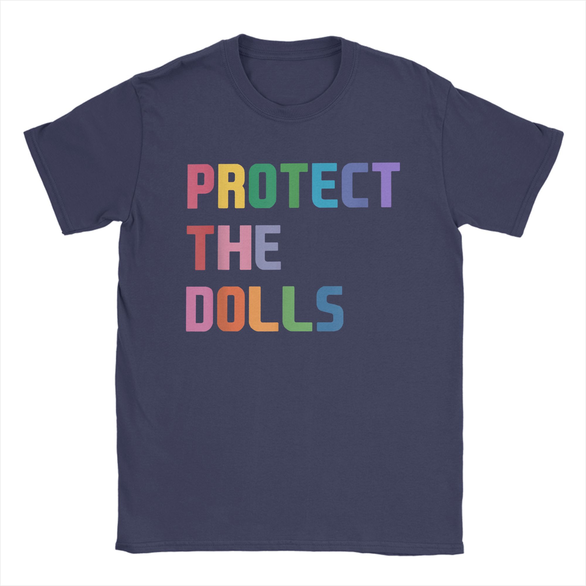 

Футболки мужские с цитатой Protect The Dolls, футболки Trans Women Solidairity Vintage Tee, футболки с коротким рукавом, чистый хлопок, идея для подарка, одежда XXXXXL темно-синий