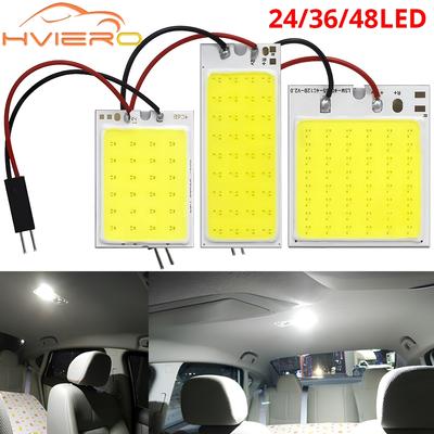 2PCS Car Door Light Parking Bulbs T10 W5W 16/24/36/48SMD Reading Led 12V Auto Interior Dome Festoon Trunk License Plate Lamping