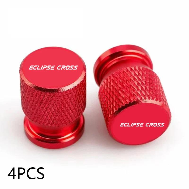 Car Wheel Tire Valve Caps Tyre Stem Covers Airdust Waterproof For Mitsubishi Eclipse Cross Badge Ralli Art 4PCS