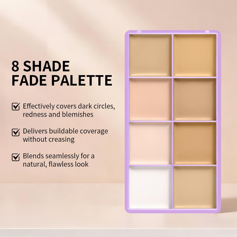 Concealer Palette Waterproof Long-lasting Foundation Matte Moisturizing Lightweight Breathable Look Multi-shade Concealer Disk