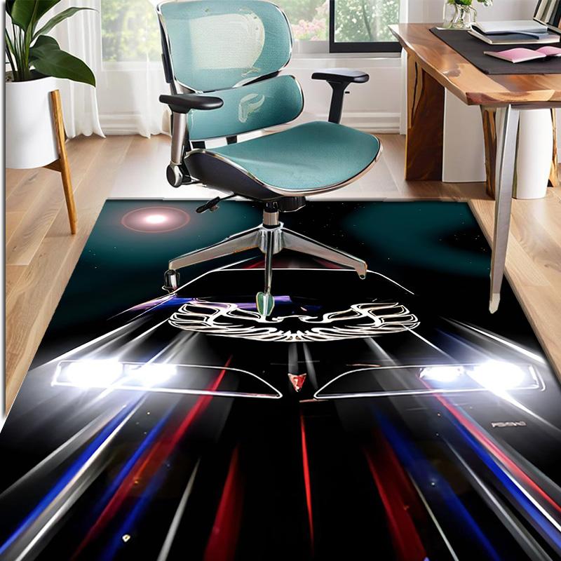 Knight Rider Pattern Rug, Indoor/Outdoor Mat, for Picnic, Gameroom, Bedroom, Office, Living Room, Home Decor Carpet, Birthday Gift