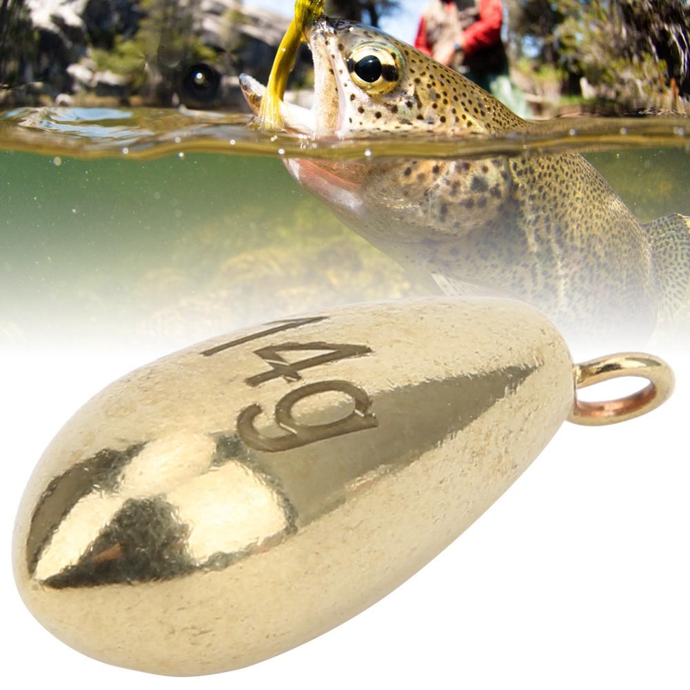 10PCS Alloy Copper Gold Portable Rotation Fishing Weights Sinkers Fish Tackle Accessory14g
