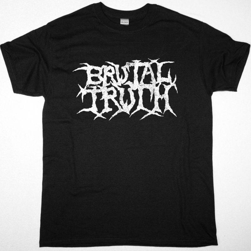 Brutal Truth Logo Black T-Shirt Grindcore Band Tee XXL