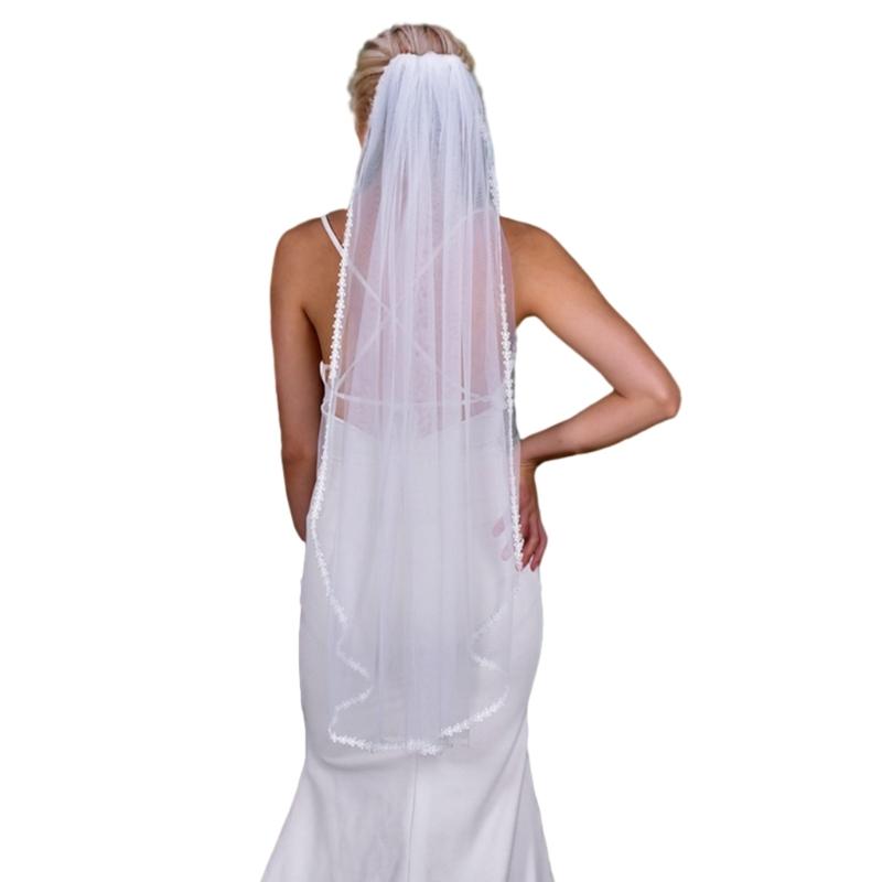 Short Wedding Veil for Bride White Bridal Veil Beach Wedding Party Veil Headpiece Engagement Event Formal Veil Headdress 1