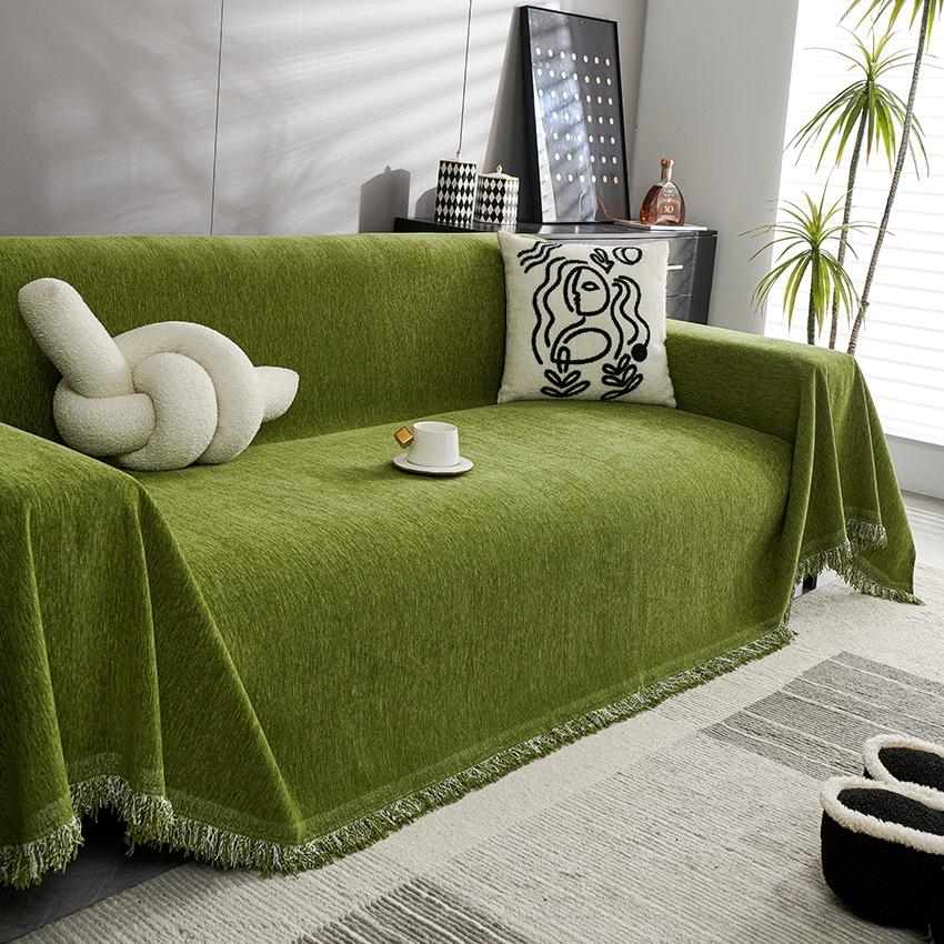 

1 шт. водонепроницаемый диван-одеяло Four Seasons универсальный многоцелевой чехол для мебели однотонный прочный пыленепроницаемый для дома и гостиной 1seater 180x130cm зелёный