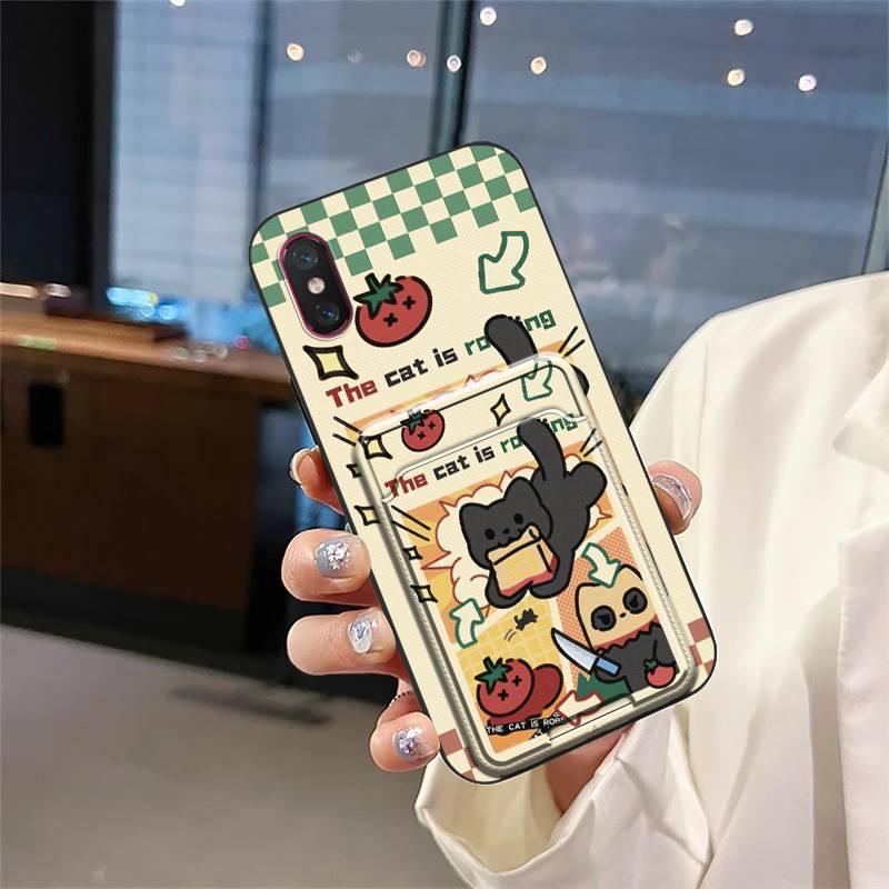 Waterproof Anti-dust Phone Case For Xiaomi Mi 8 Pro TPU Card Sleeve Durable Cute Dirt-resistant Shockproof Graffiti