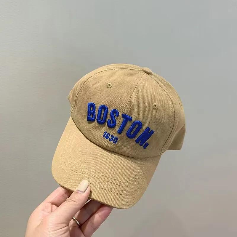 Letter Embroidery Kids Baseball Cap Solid Color Hip Hop Snapback Hat for Boy Girl Peaked Caps Summer Adjustable Children Sun Hat