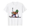 SmileteesSports Funny Cross Country Skiing T-Rex T-Shirt
