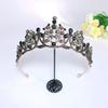 Personalized Bridal Jewelry Crown Tiara Retro Gold Black Diamond Headband  Wedding Gauze Accessories  Halloween Crown