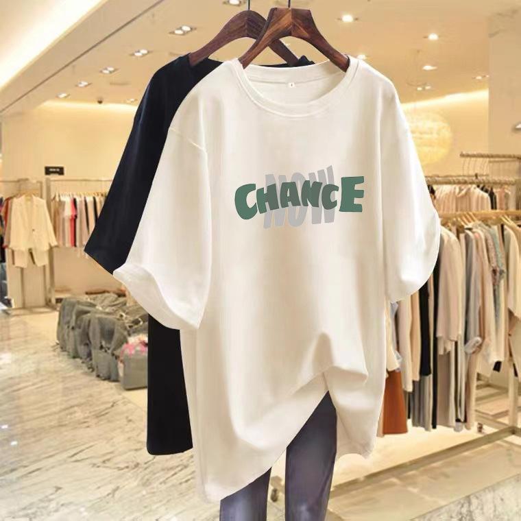 Ns super fire letter printing short-sleeved T-shirt women's summer design sense half-sleeved pure cotton t-shirt loose chc Hong Kong style top