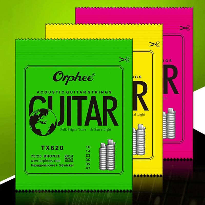 Orphee TX620 (010-047in/0.25-1.20mm) Extra Light Folk Acoustic Guitar String