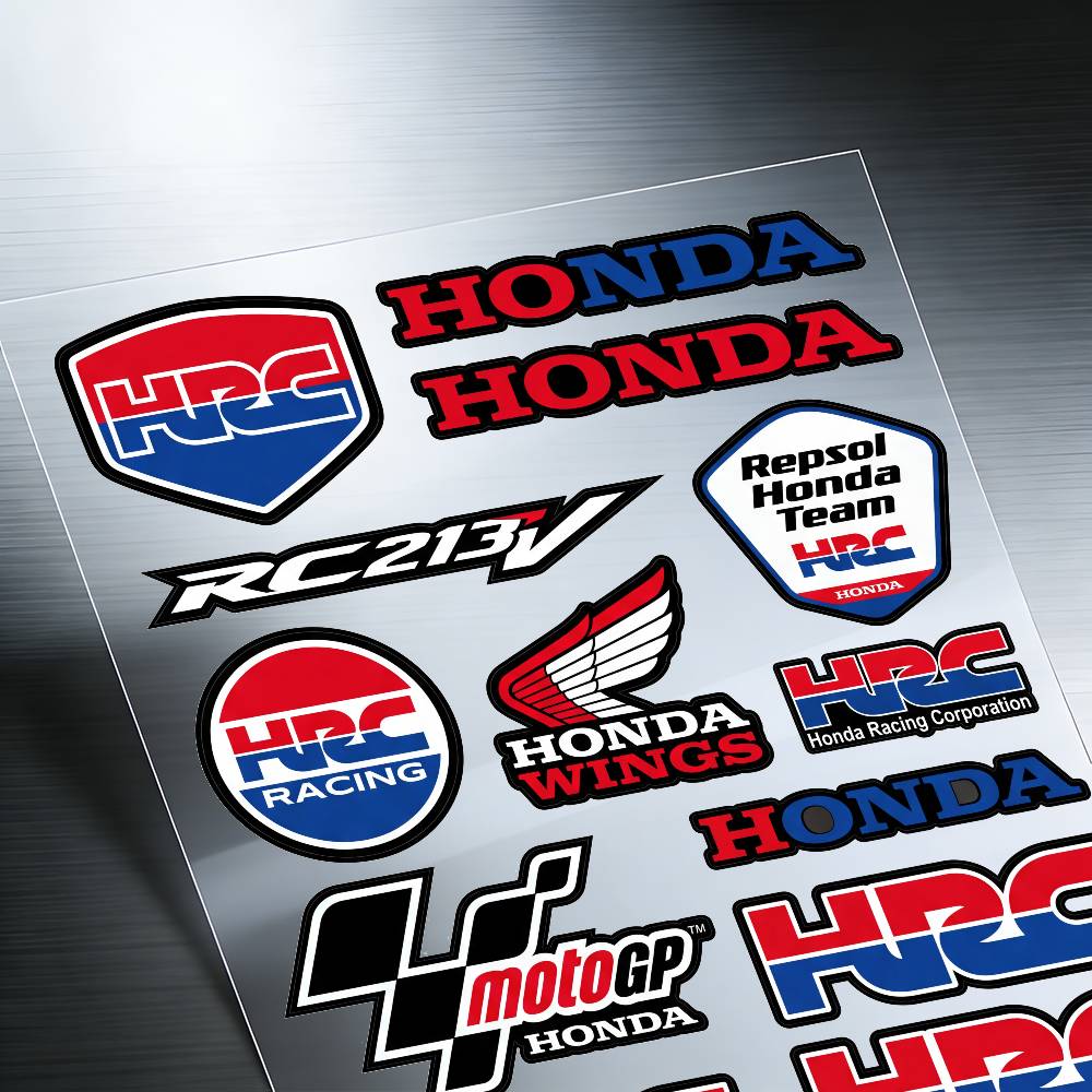 FOR HONDA HRC H WING Reflective Motorcycle Stickers Waterproof Vinyl Decals for Motorbike Helmet Fuel Tank Bike XL0