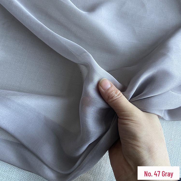 6mm Real Mulberry Silk Chiffon Fabric, 140cm Wide - Sheer and Lightweight for Scarves, Dresses, and Gowns. Retro Style.