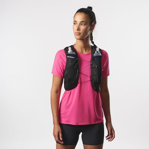 SALOMON Hydration Vest Rucksack Backpack ACT SKIN 4 NO FLASKS (Active Skin 4 No Flask) Unisex BLACK/METAL S