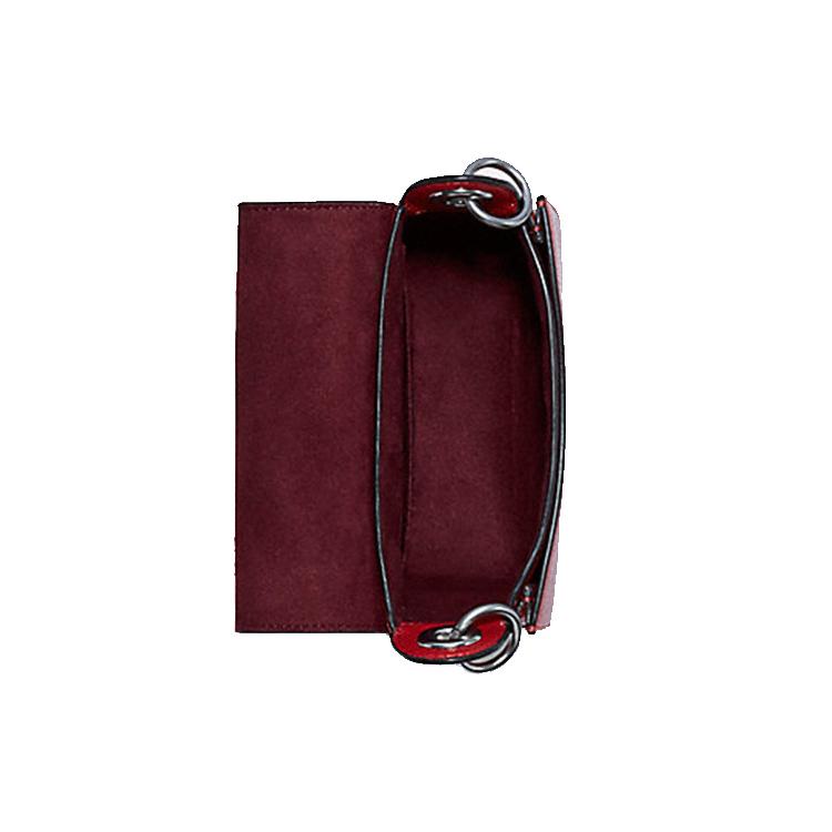 New COACH Kleo Leather Saddle Bag, Portable Crossbody Bag, Shoulder Bag Women's Red C5685-SVRCK