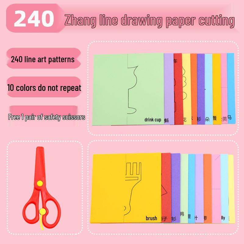 Buntes Origami DIY-Set: Lustiges pädagogisches Papierschneideset für Kinder