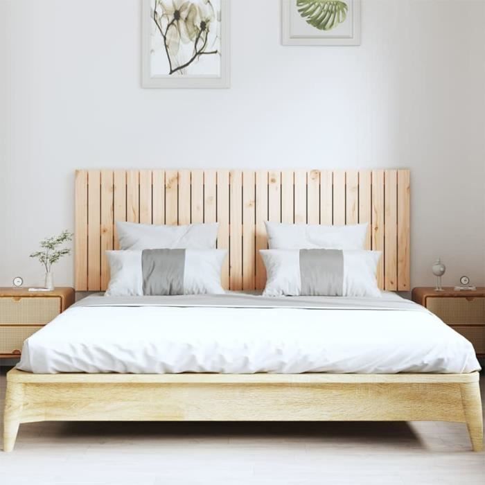 824858 vidaXL Tête de lit murale 166x3x60 cm Bois massif de pin