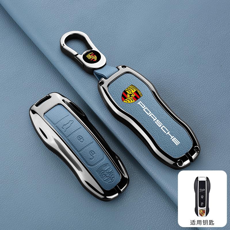AABM1 Leather Car Smart Remote Key Case Shell Fob Cover For Porsche Panamera Carman Macan Bobst Cayenne 911 970 981 991 Accessories