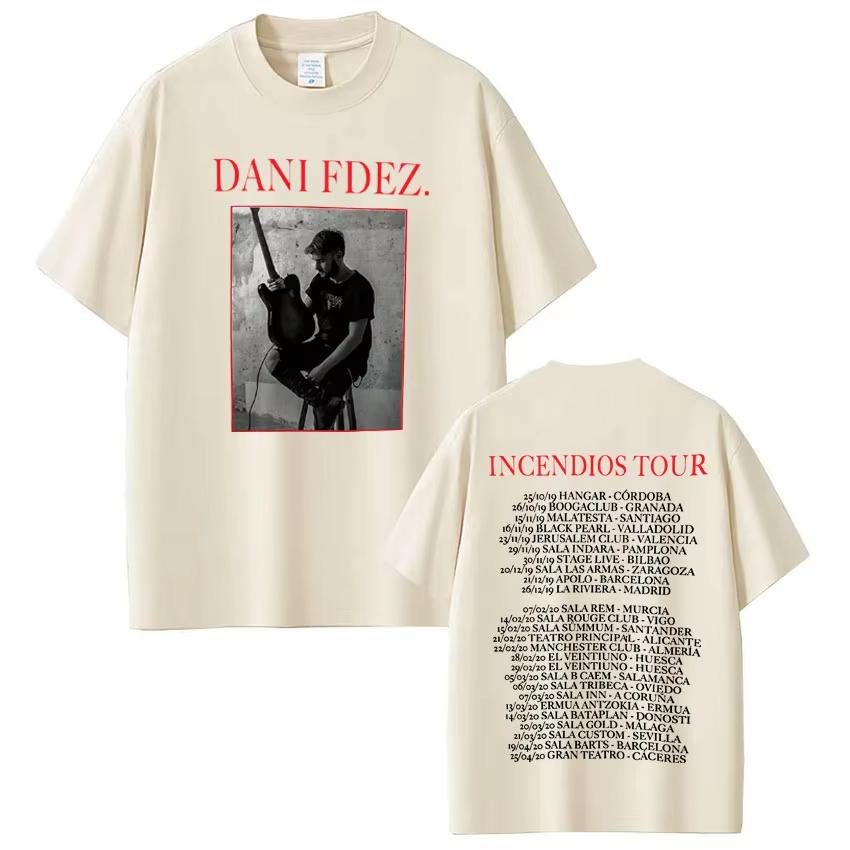 Rapper Dani Fernandez Tour Graphic Tshirt Men Women Fashion Hiphop pure Cotton T Shirts Shortsleeved Casual Harajuku Top