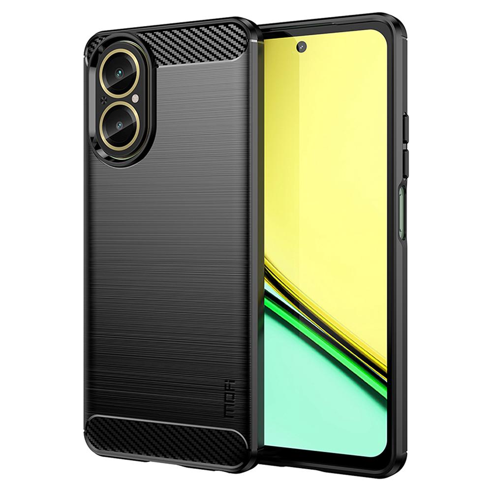 MOFI JK TPU Series-1 For Realme C67 4G TPU Case Brushed Carbon Fiber Texture Phone Cover