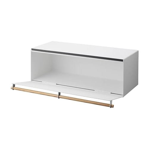 Yamazaki Tosca Wide Bread Case, White, 31L Capacity, Finished Product, Dimensions: 65cm W X 31.5cm D X 22cm H, Product Number: 3024