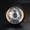 Universal 6.3'' Motorcycle Turn Signals Headlight Amber Light Bike H4 35W