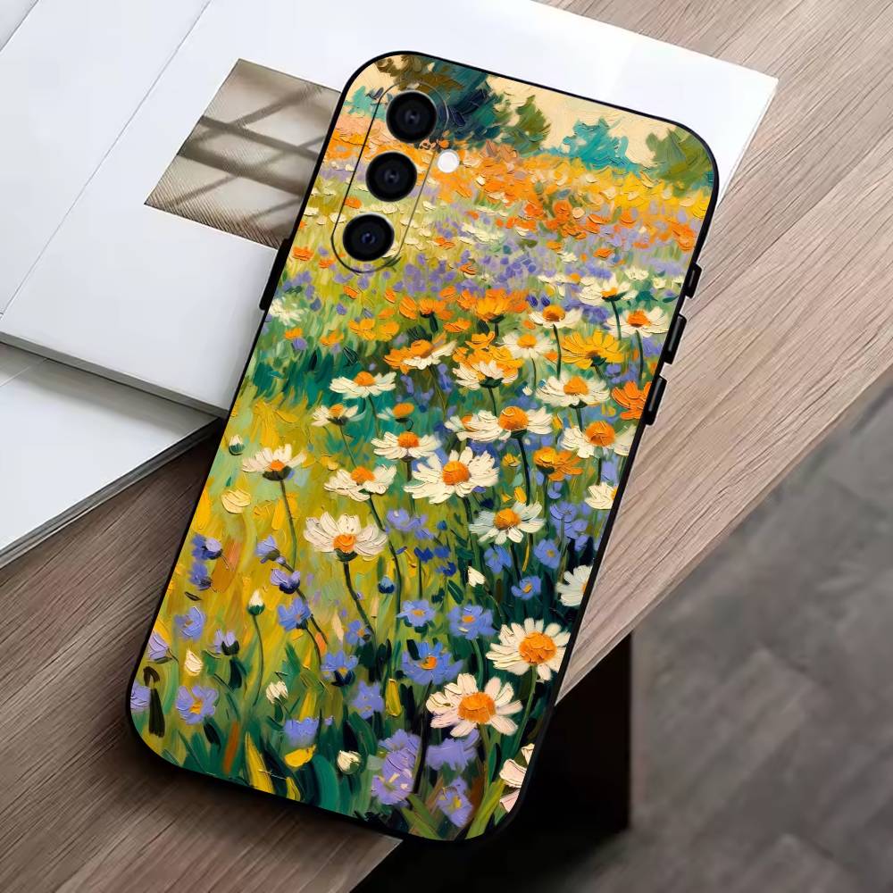 Van Gogh Monet Oil Painting  Phone Case For Samsung Galaxy A73,A72,A71,A70,A53,A52,A51,Soft Silicone Black Cover Samsung a70