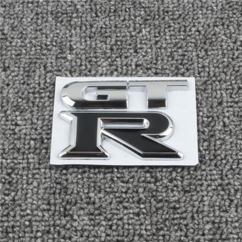 General Motors Modified 3D Kişiselleştirilmiş Metal GTR Araba Sticker'ı Araba Gövde Arka Bagaj Sticker'ı GTR Modifikasyonu için Uygun