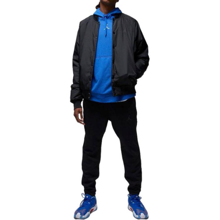 Jordan Logo Hooded Long Sleeve Sweatshirt Men tops Blue CV8437-493